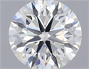 Natural Diamond 0.40 Carats, Round with Excellent Cut, E Color, VVS2 Clarity and Certified by IGI