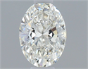 Natural Diamond 0.40 Carats, Oval with  Cut, H Color, SI1 Clarity and Certified by GIA