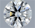 Natural Diamond 0.54 Carats, Round with Excellent Cut, H Color, VS2 Clarity and Certified by IGI