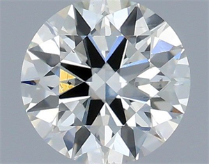 Picture of Natural Diamond 0.54 Carats, Round with Excellent Cut, H Color, VS2 Clarity and Certified by IGI