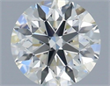 Natural Diamond 0.50 Carats, Round with Excellent Cut, H Color, VS2 Clarity and Certified by IGI