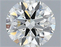 Natural Diamond 0.54 Carats, Round with Excellent Cut, I Color, VVS2 Clarity and Certified by IGI