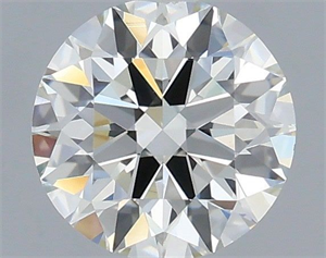 Picture of Natural Diamond 0.54 Carats, Round with Excellent Cut, I Color, VVS2 Clarity and Certified by IGI
