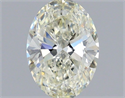 Natural Diamond 1.00 Carats, Oval with  Cut, J Color, VS2 Clarity and Certified by IGI