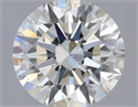 Natural Diamond 0.53 Carats, Round with Excellent Cut, G Color, SI2 Clarity and Certified by IGI