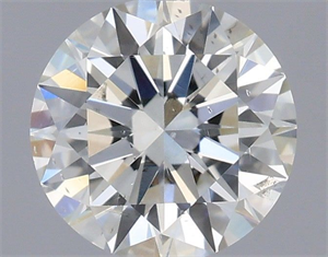 Picture of Natural Diamond 0.53 Carats, Round with Excellent Cut, G Color, SI2 Clarity and Certified by IGI