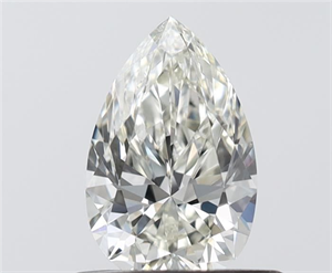 Picture of Natural Diamond 0.54 Carats, Pear with  Cut, I Color, VVS1 Clarity and Certified by IGI