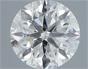 Natural Diamond 0.70 Carats, Round with Excellent Cut, G Color, SI2 Clarity and Certified by IGI