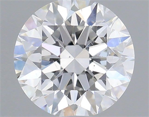 Picture of Natural Diamond 0.51 Carats, Round with Excellent Cut, F Color, SI1 Clarity and Certified by IGI