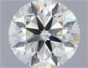 Natural Diamond 0.90 Carats, Round with Excellent Cut, H Color, VS2 Clarity and Certified by IGI