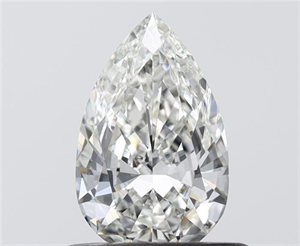 Picture of Natural Diamond 0.54 Carats, Pear with  Cut, G Color, VVS1 Clarity and Certified by IGI