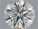 Natural Diamond 0.72 Carats, Round with Excellent Cut, H Color, SI2 Clarity and Certified by IGI