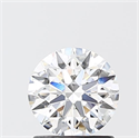 Lab Grown Diamond 1.09 Carats, Round with Ideal Cut, D Color, VVS2 Clarity and Certified by IGI