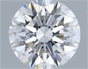 Lab Grown Diamond 1.02 Carats, Round with Ideal Cut, D Color, VVS1 Clarity and Certified by IGI