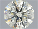 Natural Diamond 0.70 Carats, Round with Excellent Cut, K Color, VS2 Clarity and Certified by IGI