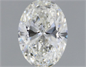Natural Diamond 0.64 Carats, Oval with  Cut, H Color, IF Clarity and Certified by GIA