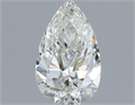 Natural Diamond 0.65 Carats, Pear with  Cut, G Color, VVS1 Clarity and Certified by IGI