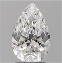 Natural Diamond 1.70 Carats, Pear with  Cut, D Color, VVS1 Clarity and Certified by GIA