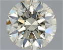 Natural Diamond 0.76 Carats, Round with Excellent Cut, K Color, VS1 Clarity and Certified by IGI