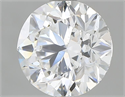 Lab Grown Diamond 1.50 Carats, Round with Ideal Cut, D Color, SI1 Clarity and Certified by IGI