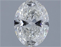 Natural Diamond 0.92 Carats, Oval with  Cut, H Color, SI2 Clarity and Certified by IGI