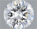 Natural Diamond 0.70 Carats, Round with Excellent Cut, F Color, VVS2 Clarity and Certified by GIA