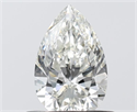 Natural Diamond 0.50 Carats, Pear with  Cut, H Color, IF Clarity and Certified by IGI