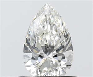 Picture of Natural Diamond 0.50 Carats, Pear with  Cut, H Color, IF Clarity and Certified by IGI