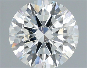 Picture of Natural Diamond 1.02 Carats, Round with Excellent Cut, H Color, I1 Clarity and Certified by IGI