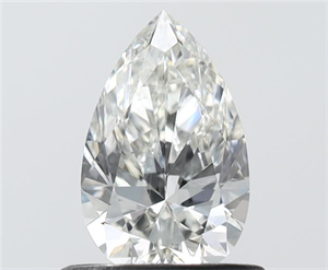Foto Diamante Natural 0.61 quilates, De pera , Color H, claridad SI1 y certificado IGI de