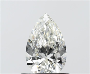 Picture of Natural Diamond 0.52 Carats, Pear with  Cut, H Color, IF Clarity and Certified by IGI