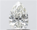 Natural Diamond 0.50 Carats, Pear with  Cut, H Color, VVS1 Clarity and Certified by IGI