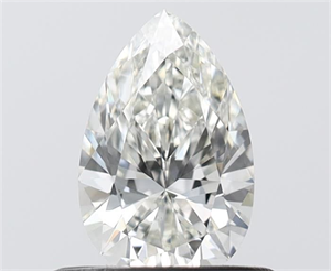 Picture of Natural Diamond 0.50 Carats, Pear with  Cut, H Color, VVS1 Clarity and Certified by IGI