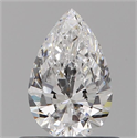 Natural Diamond 0.50 Carats, Pear with  Cut, D Color, VVS2 Clarity and Certified by GIA