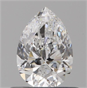 Natural Diamond 0.50 Carats, Pear with  Cut, D Color, VVS2 Clarity and Certified by GIA
