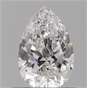 Natural Diamond 0.50 Carats, Pear with  Cut, D Color, VVS2 Clarity and Certified by GIA