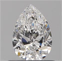 Natural Diamond 0.50 Carats, Pear with  Cut, D Color, VVS2 Clarity and Certified by GIA