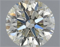 Natural Diamond 0.72 Carats, Round with Excellent Cut, K Color, SI2 Clarity and Certified by IGI