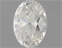 Natural Diamond 0.60 Carats, Oval with  Cut, H Color, SI1 Clarity and Certified by GIA