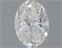 Natural Diamond 0.60 Carats, Oval with  Cut, H Color, SI1 Clarity and Certified by GIA