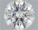 Natural Diamond 0.72 Carats, Round with Excellent Cut, H Color, SI2 Clarity and Certified by IGI