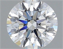 Natural Diamond 0.77 Carats, Round with Excellent Cut, F Color, VVS2 Clarity and Certified by IGI