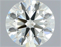 Natural Diamond 0.70 Carats, Round with Excellent Cut, K Color, VS2 Clarity and Certified by IGI