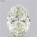 Natural Diamond 1.00 Carats, Oval with  Cut, K Color, VS2 Clarity and Certified by IGI