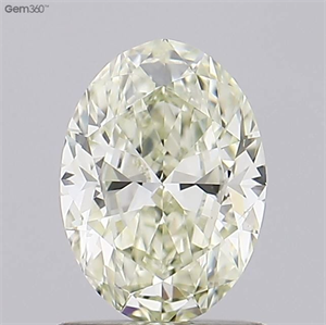 Picture of Natural Diamond 1.00 Carats, Oval with  Cut, K Color, VS2 Clarity and Certified by IGI
