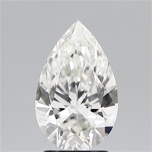 Picture of Natural Diamond 2.01 Carats, Pear with  Cut, I Color, VVS2 Clarity and Certified by IGI