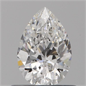 Natural Diamond 0.50 Carats, Pear with  Cut, E Color, VS1 Clarity and Certified by GIA