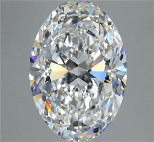 Picture of Natural Diamond 4.15 Carats, Oval with  Cut, E Color, FL Clarity and Certified by GIA