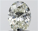 Natural Diamond 1.01 Carats, Oval with  Cut, J Color, SI1 Clarity and Certified by IGI