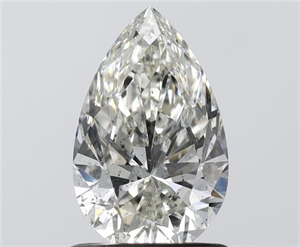 Picture of Natural Diamond 1.03 Carats, Pear with  Cut, I Color, SI2 Clarity and Certified by IGI